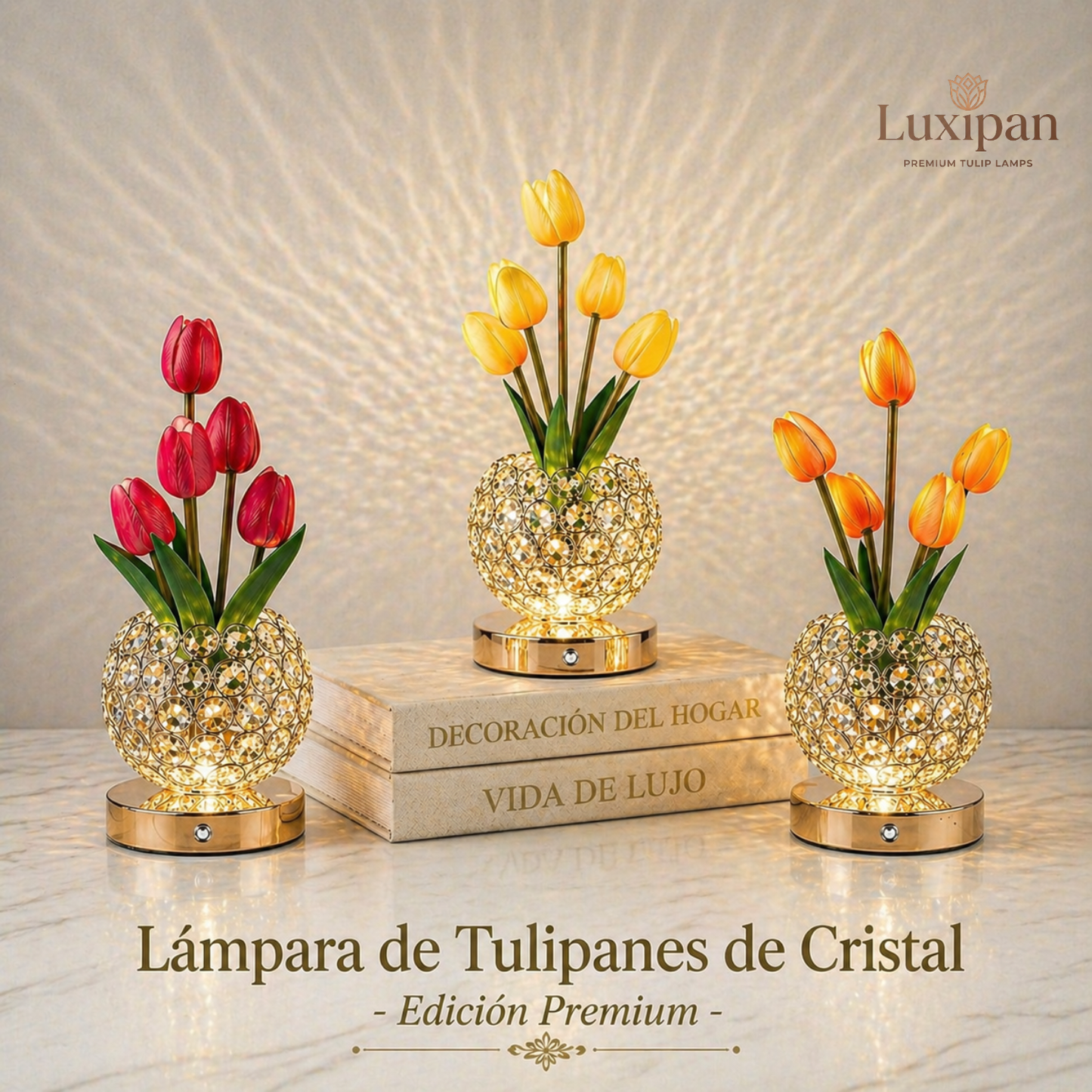 Lámpara Tulipán de Cristal