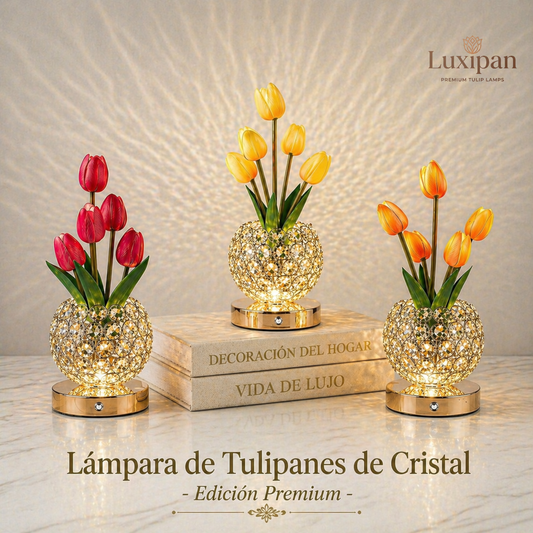 Lámpara Tulipán de Cristal