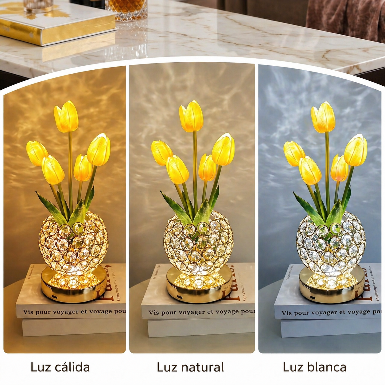 Lámpara Tulipán de Cristal
